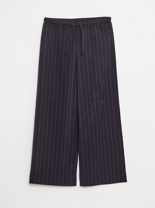 Brede broek met elastische tailleband en 2 zakken - Kiabi