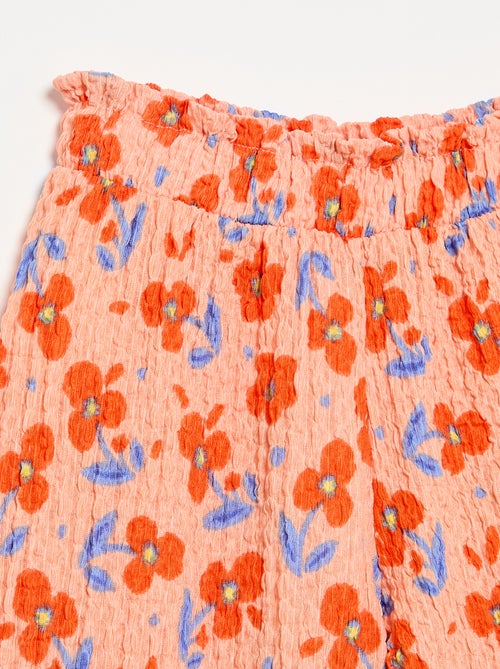 Brede broek met ruches onderaan - Kiabi