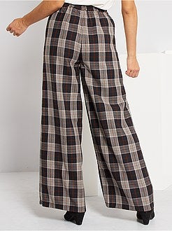 Brede broek met ruitjes - Kiabi