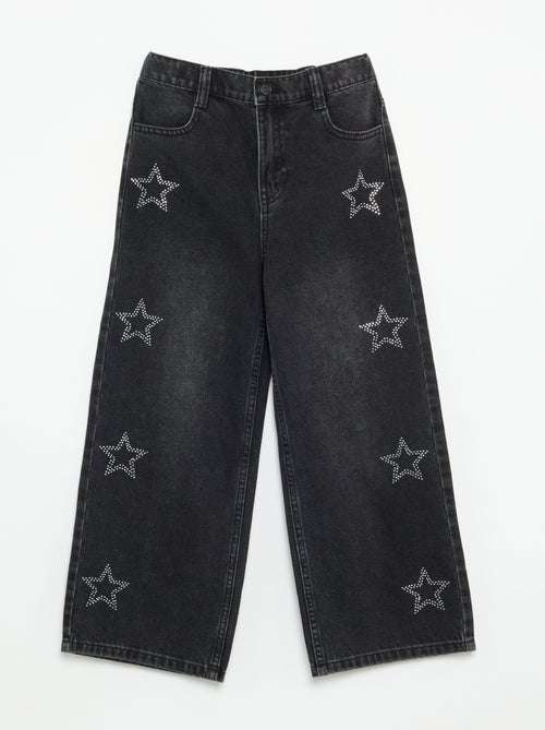 Brede broek met strass - Kiabi