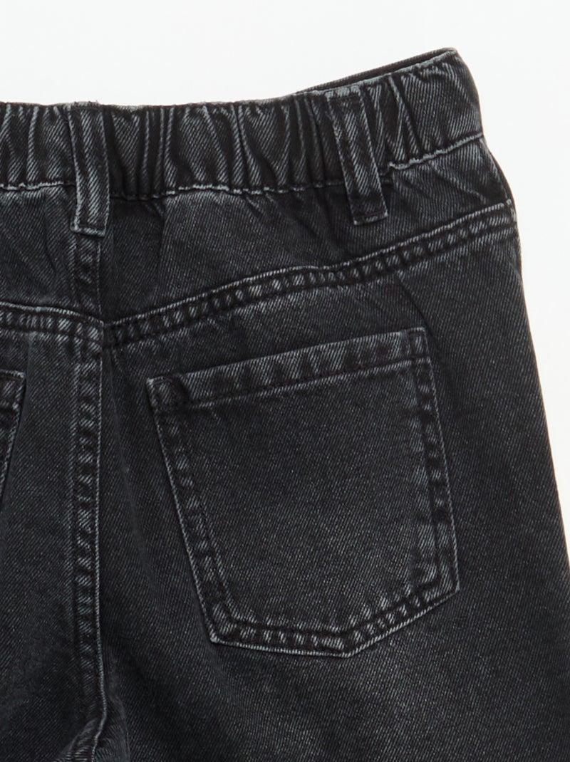 Brede broek met strass Zwart - Kiabi
