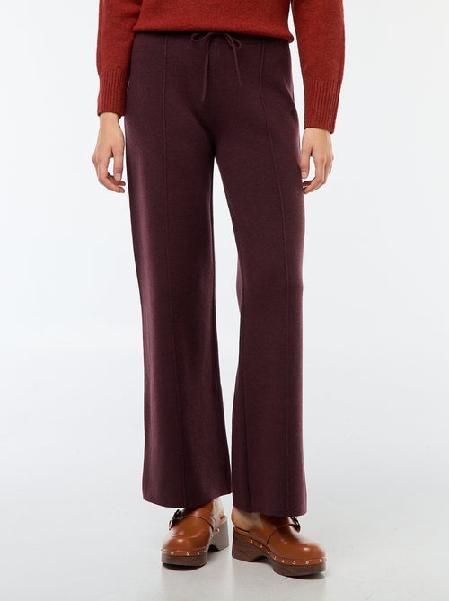 Brede broek van ottoman-stof - Kiabi