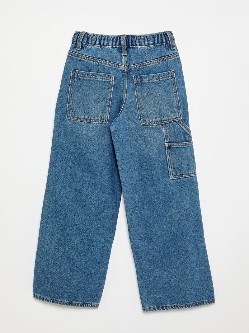 Brede denim broek Blauw - Kiabi