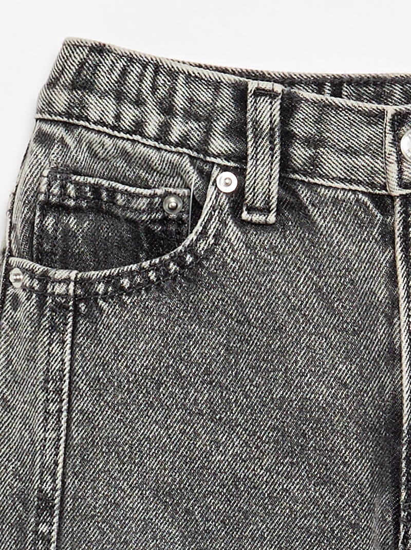 Brede denim broek Grijs - Kiabi