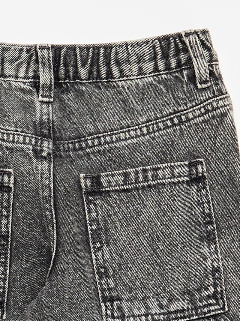 Brede denim broek Grijs - Kiabi