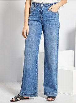 Brede jeans met hoge taille - Kiabi