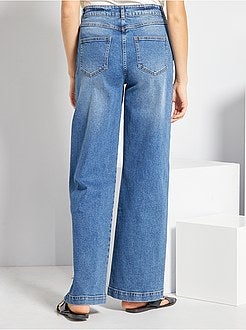 Brede jeans met hoge taille - Kiabi