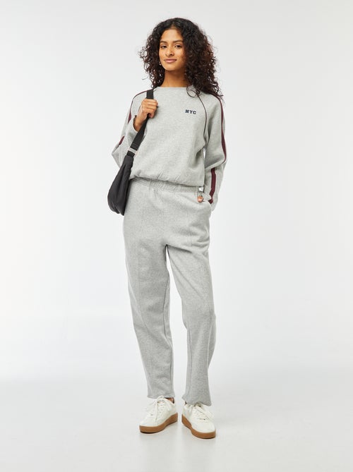 Brede joggingbroek van joggingstof - Kiabi