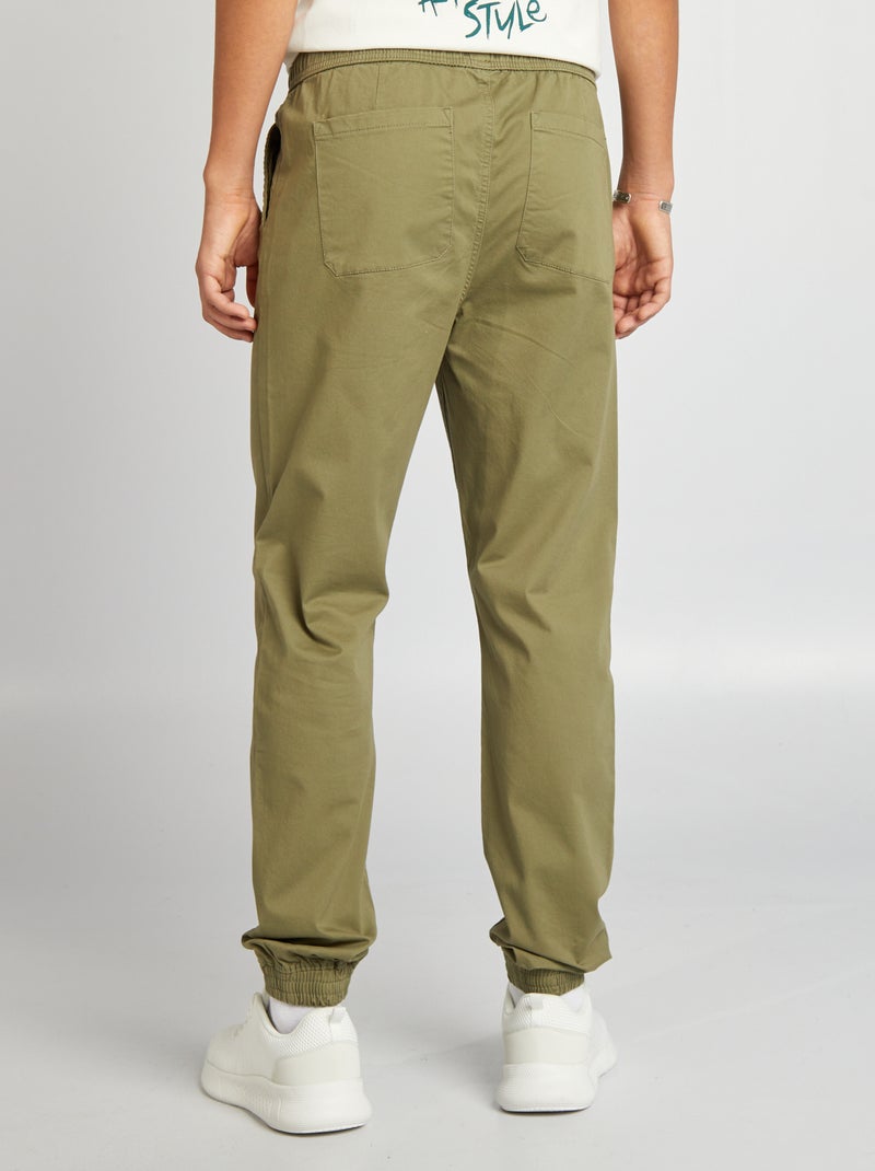 Broek in joggingstijl GROEN - Kiabi