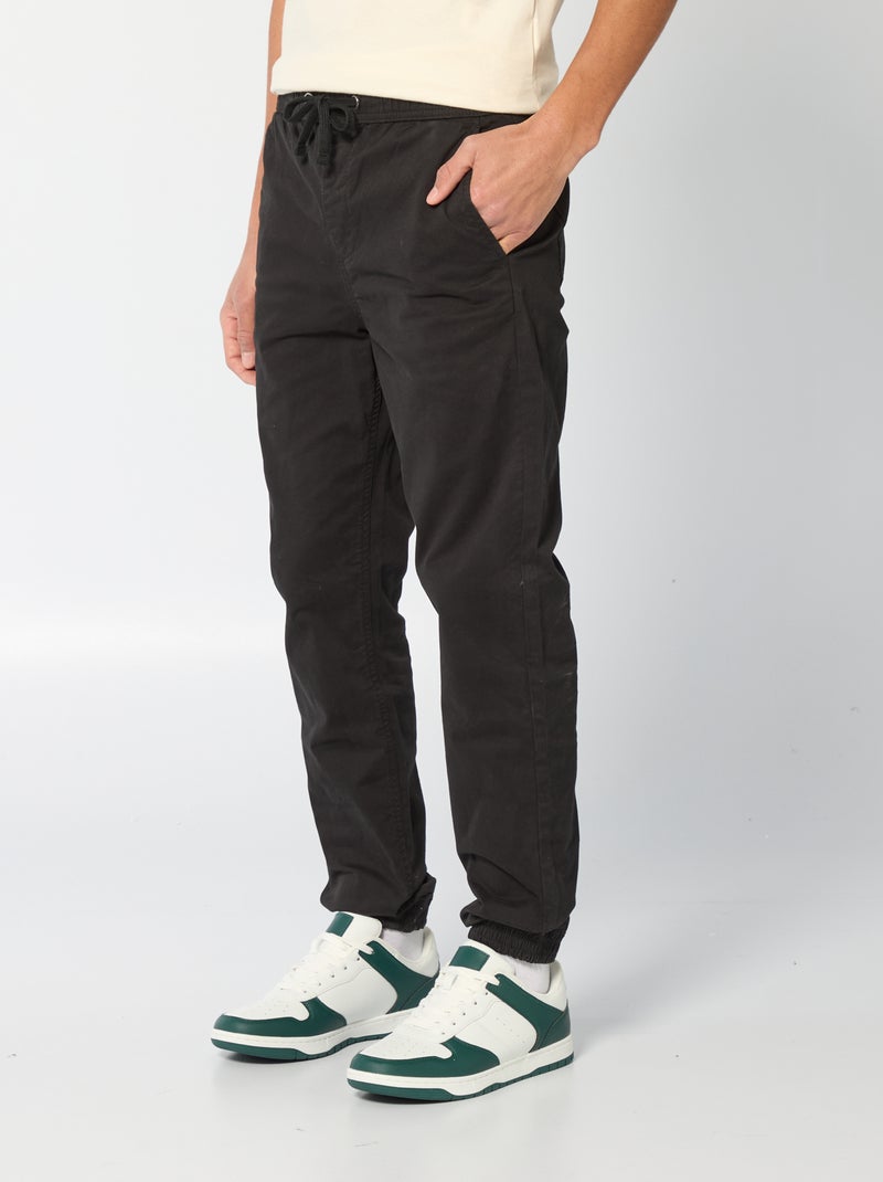 Broek in joggingstijl zwart - Kiabi