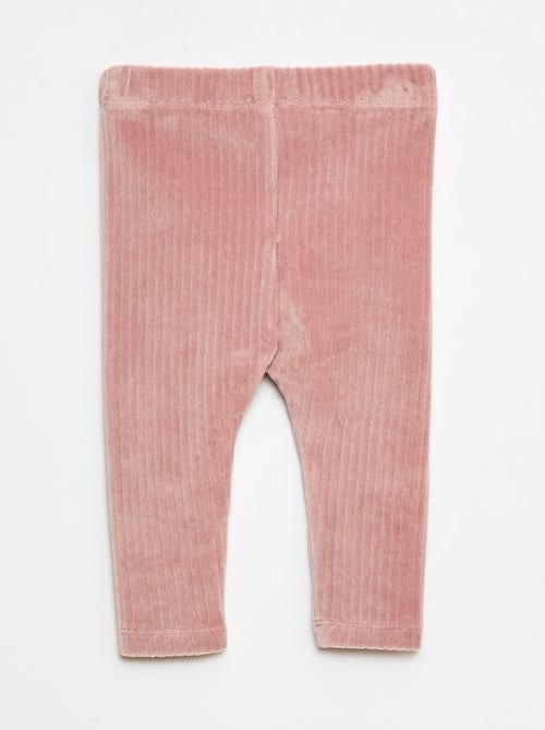 Broek in leggingstijl van velours - Kiabi