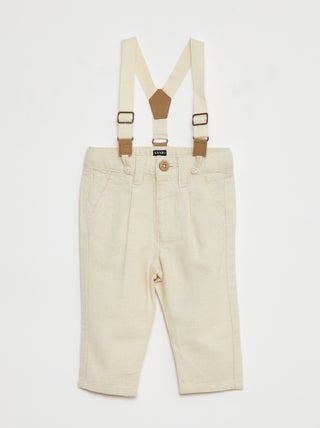 Broek met bretellen