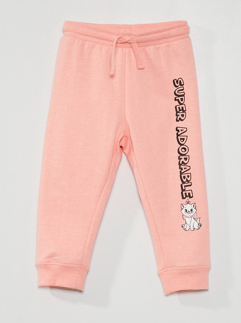 Broek met chiné-effect en print met Marie van de Aristokatten roze - Kiabi