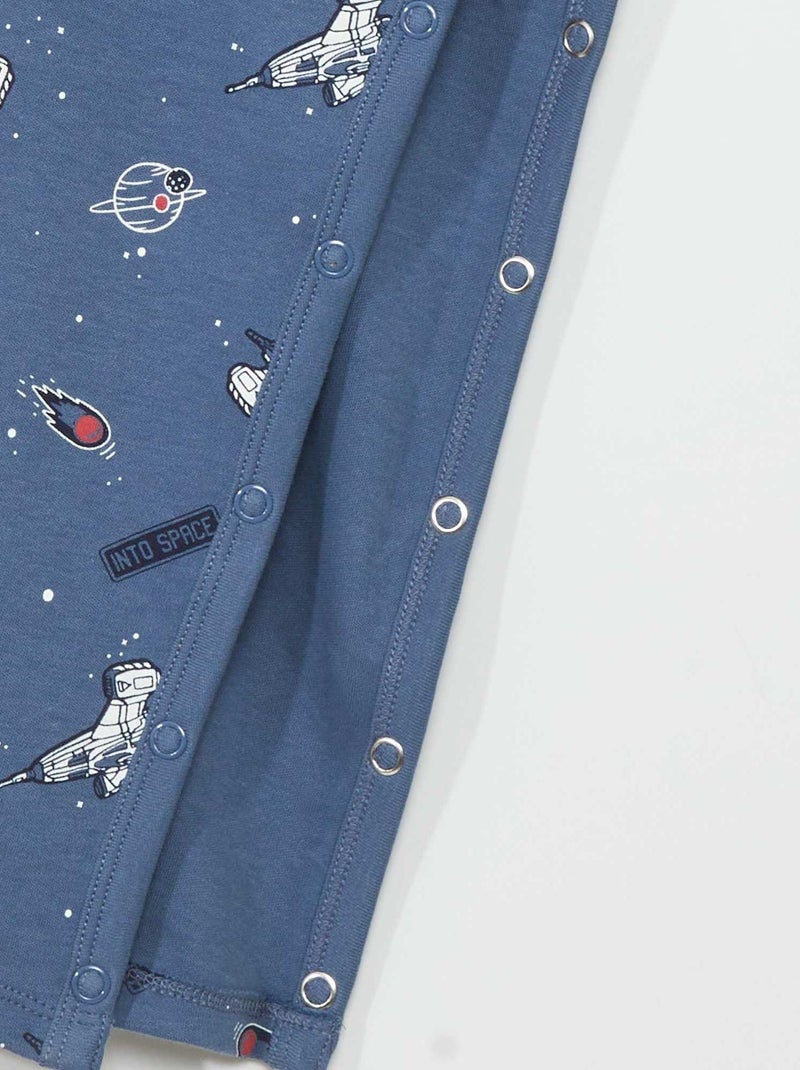 Broek met drukknoopsluiting - gemakkelijk aan te trekken collectie BLAUW - Kiabi