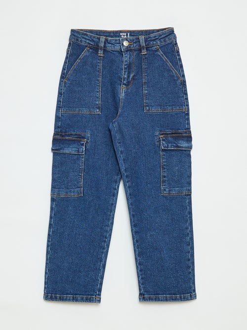 Broek met een bijzonder comfortabele snit en zakken met klepje - Kiabi