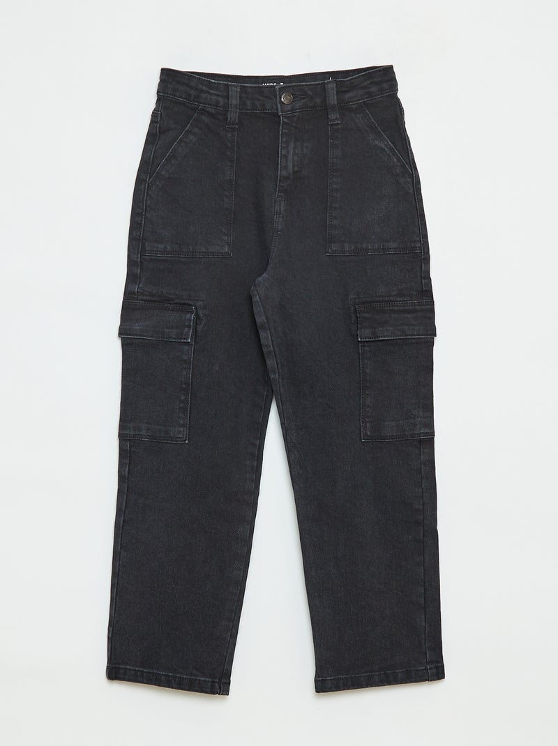 Broek met een bijzonder comfortabele snit en zakken met klepje Grijs - Kiabi