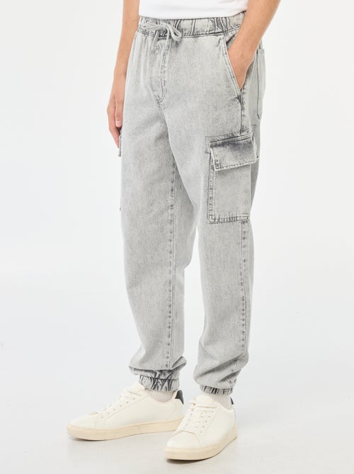 Broek met elastische tailleband en veel zakken - Kiabi