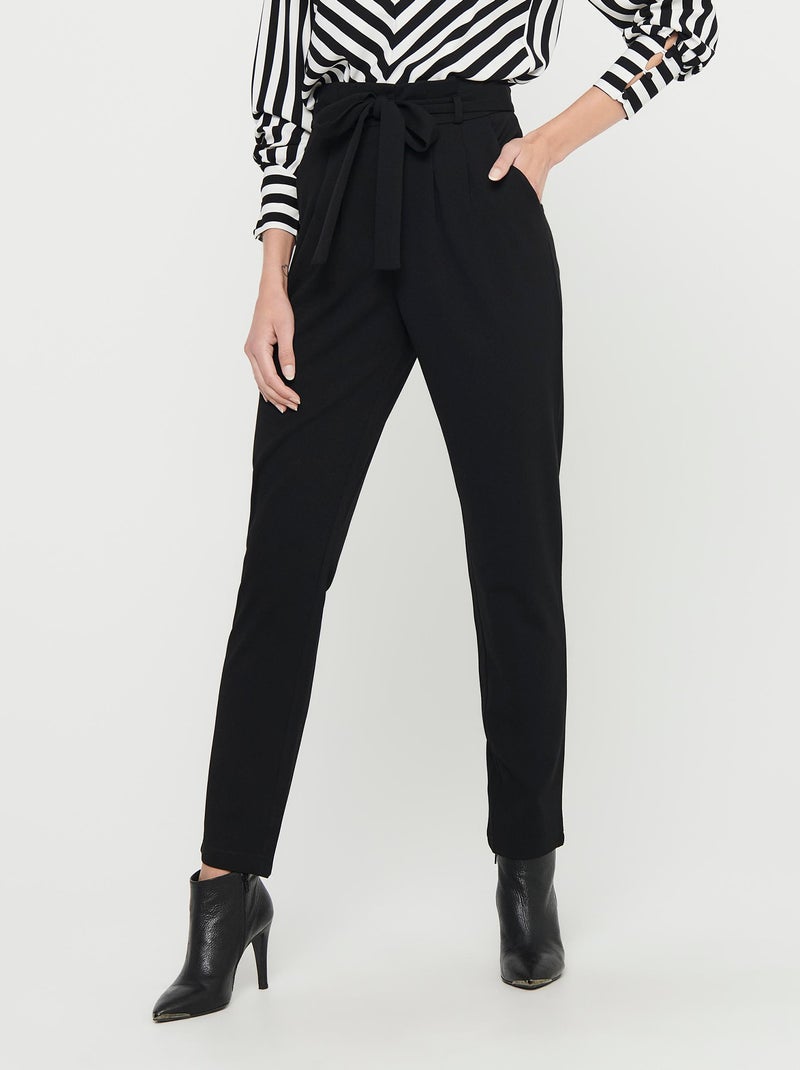 Broek met hoge taille 'JDY' zwart - Kiabi