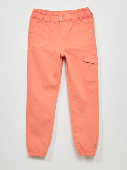 Broek met paperbagtaille en zakken - Kiabi