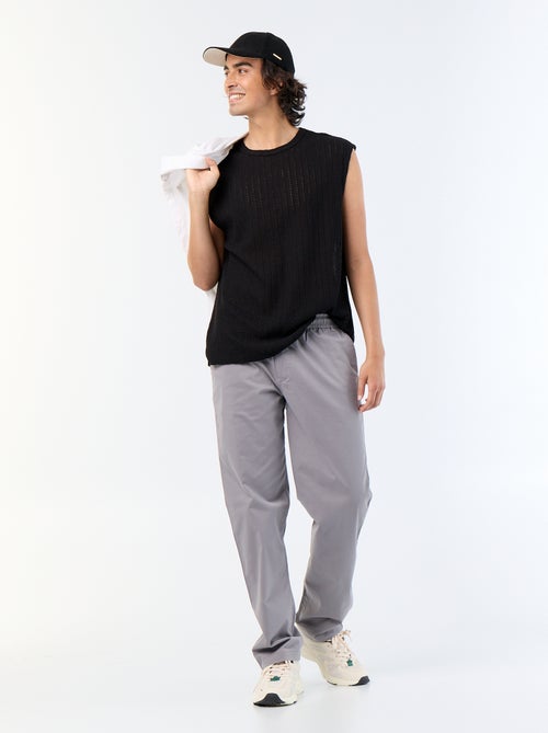 Broek met perzikhuid-effect - Kiabi