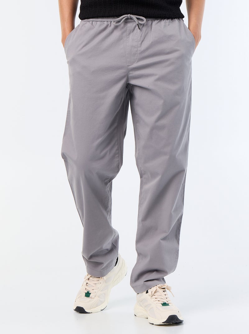Broek met perzikhuid-effect Grijs - Kiabi