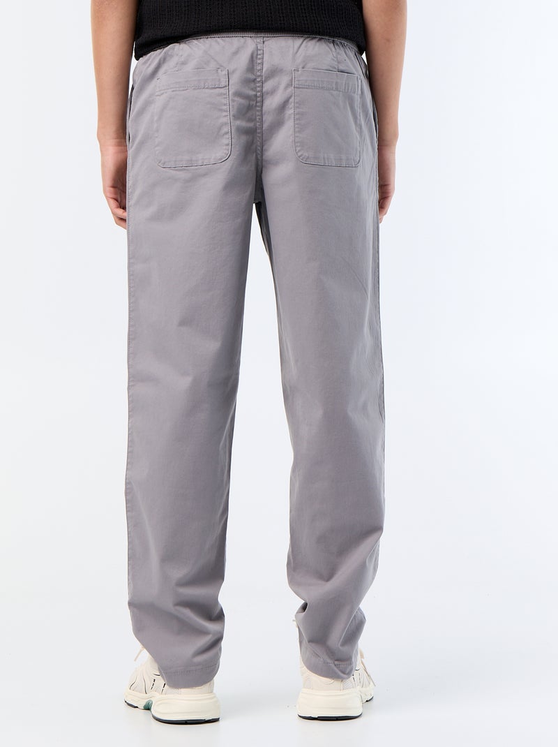 Broek met perzikhuid-effect Grijs - Kiabi