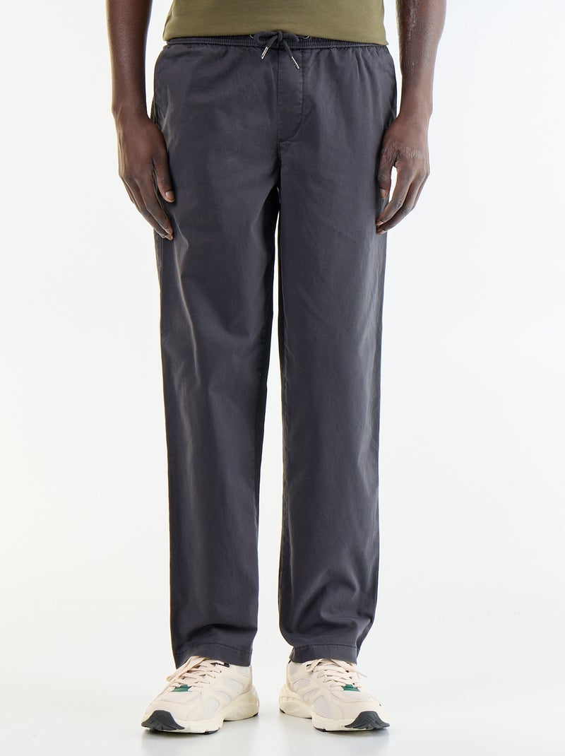 Broek met perzikhuid-effect Zwart - Kiabi