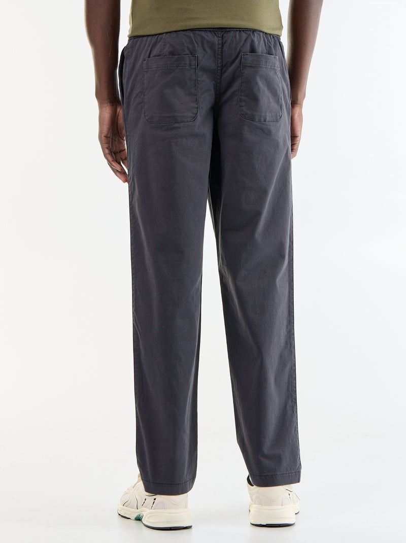 Broek met perzikhuid-effect Zwart - Kiabi