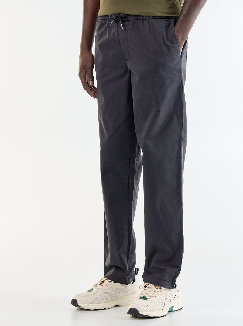Broek met perzikhuid-effect Zwart - Kiabi
