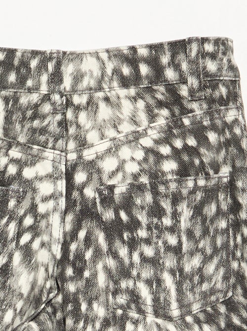 Broek met rechte pijpen en motief - Kiabi