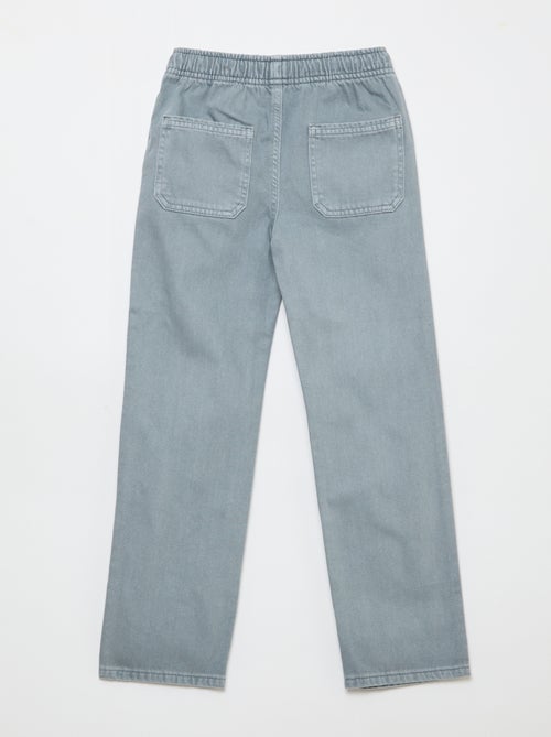 Broek met rechthoekige zakken - Aansluitende pasvorm - Kiabi