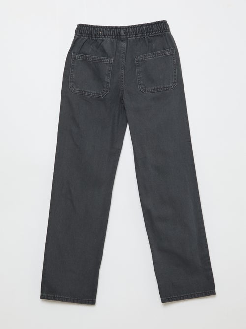 Broek met rechthoekige zakken - Aansluitende pasvorm - Kiabi