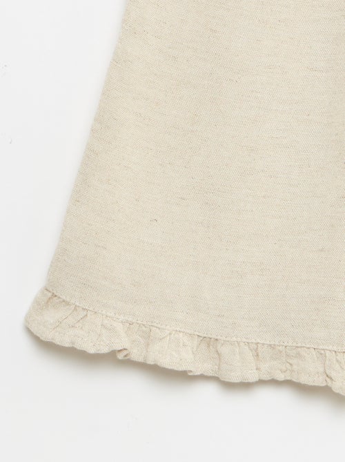 Broek met ruches aan de onderkant van de pijpen - Kiabi