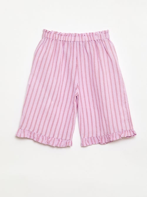 Broek met ruches aan de onderkant van de pijpen - Kiabi