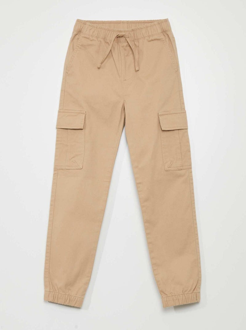 Broek met veel zakken - Nauwsluitend model BIEGE - Kiabi