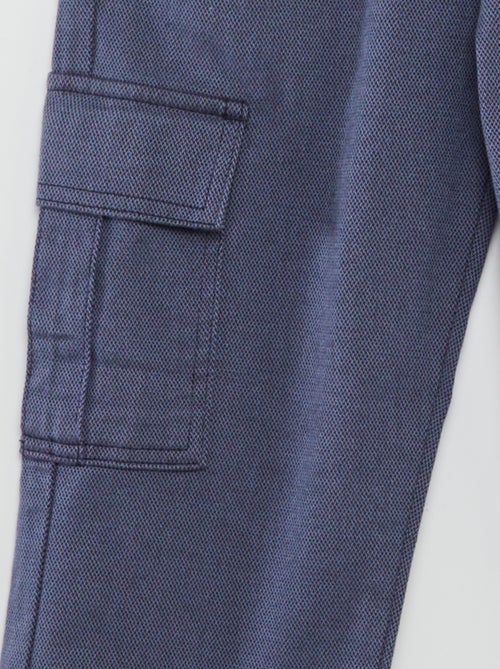 Broek met visgraatmotiefje en zakken met klepje - Kiabi