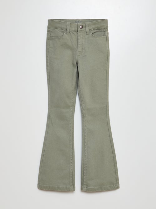 Broek met wijde pijpen - Nauwsluitend model - Kiabi