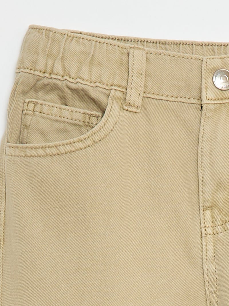 Broek met wijde pijpen Biege - Kiabi