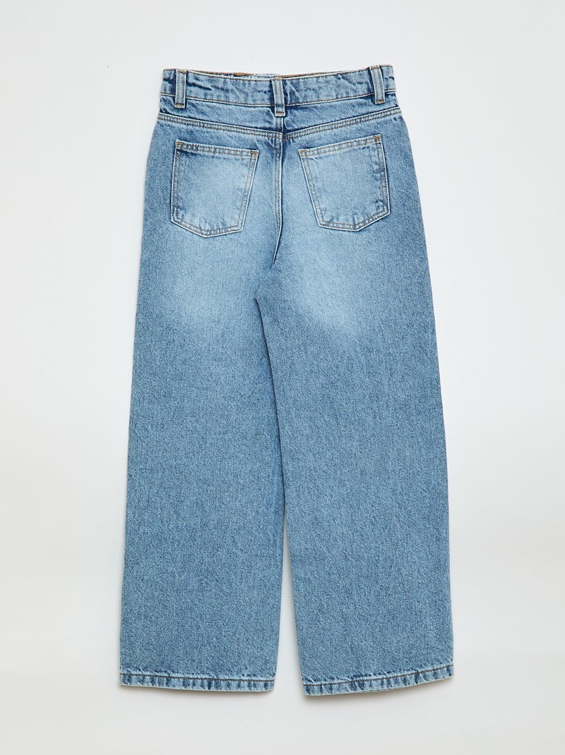 Broek met wijde pijpen BLAUW - Kiabi