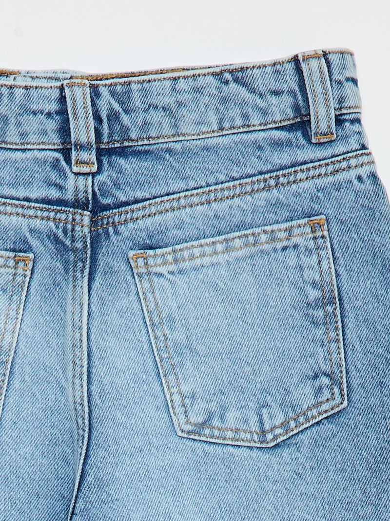 Broek met wijde pijpen BLAUW - Kiabi