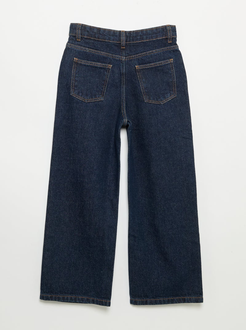Broek met wijde pijpen Blauw - Kiabi
