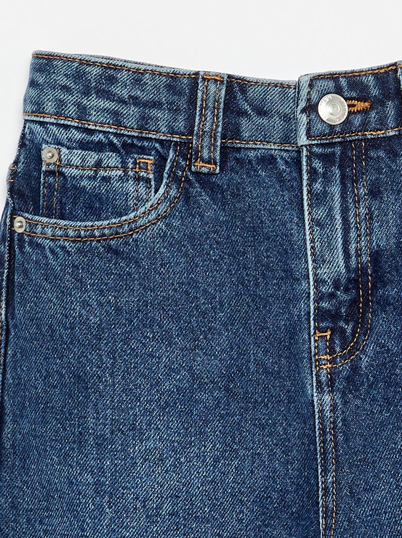 Broek met wijde pijpen Blauw - Kiabi