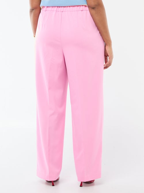 Broek met wijde pijpen en hoge taille - Kiabi