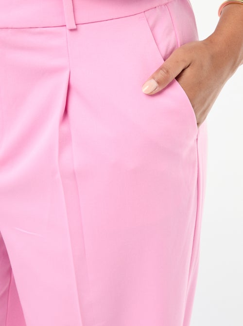 Broek met wijde pijpen en hoge taille - Kiabi