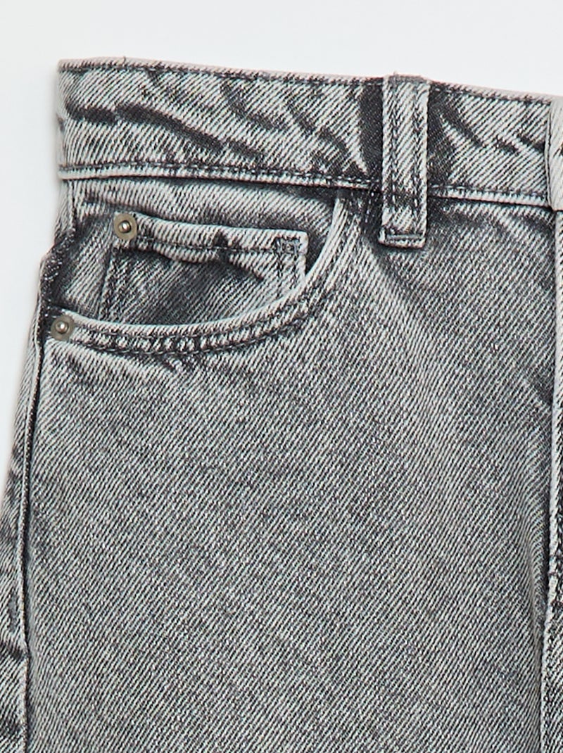 Broek met wijde pijpen Grijs - Kiabi