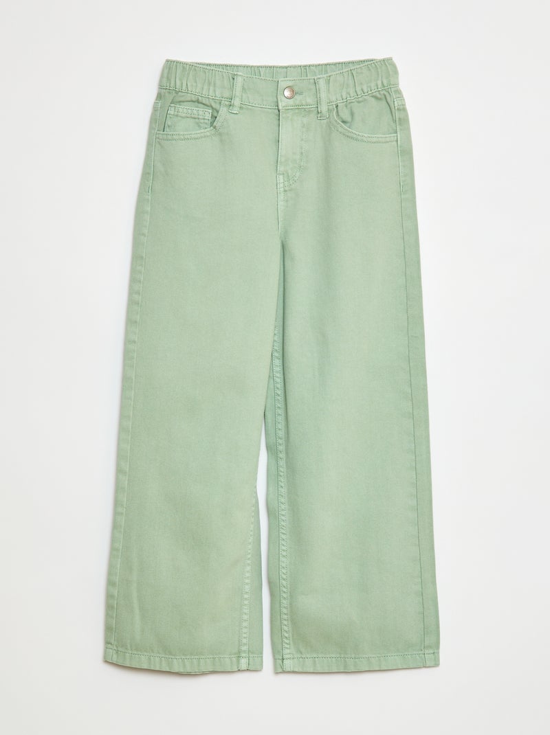 Broek met wijde pijpen Groen - Kiabi