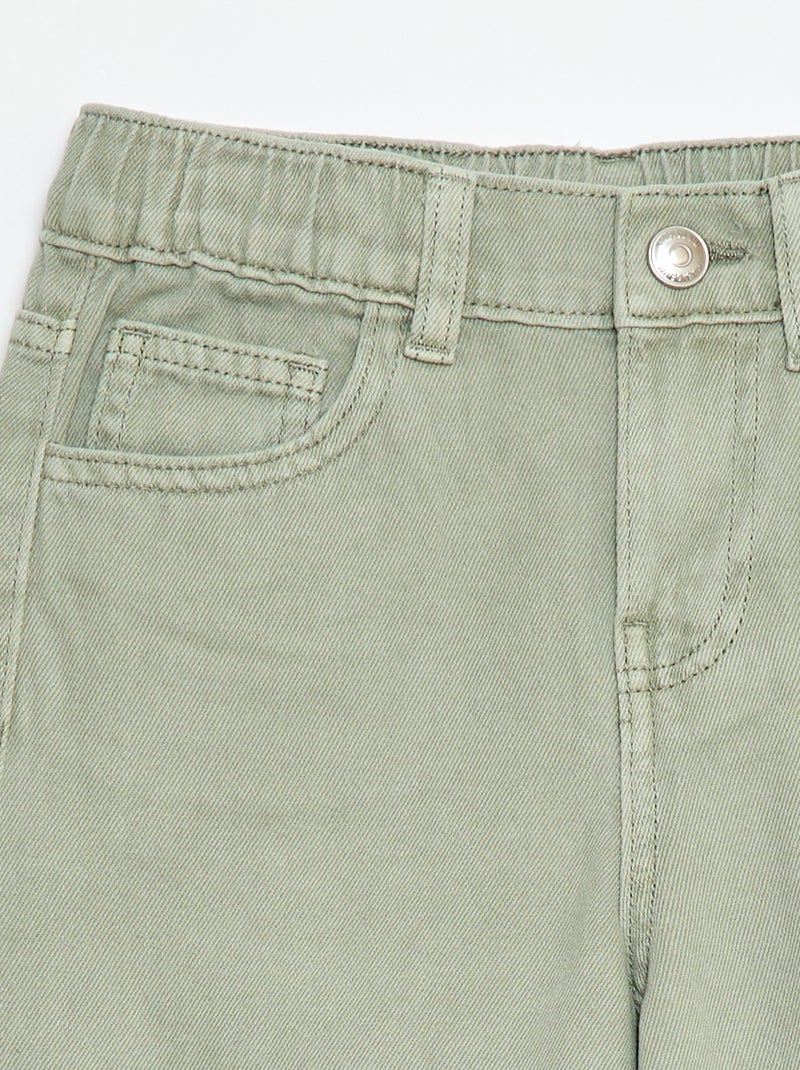 Broek met wijde pijpen Groen - Kiabi