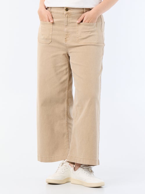 Broek met wijde pijpen / wide leg met standaard taille - Kiabi