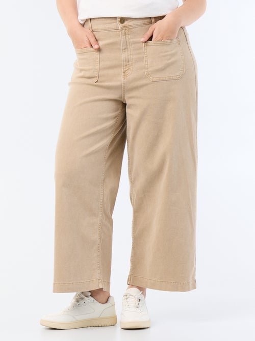 Broek met wijde pijpen / wide leg met standaard taille - Kiabi