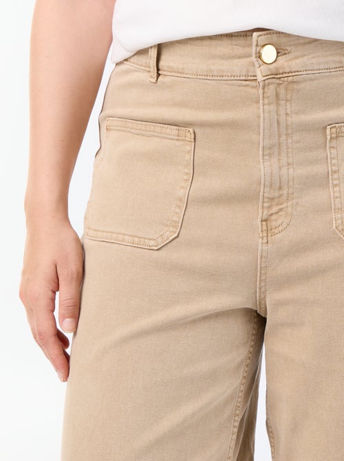 Broek met wijde pijpen / wide leg met standaard taille - Kiabi